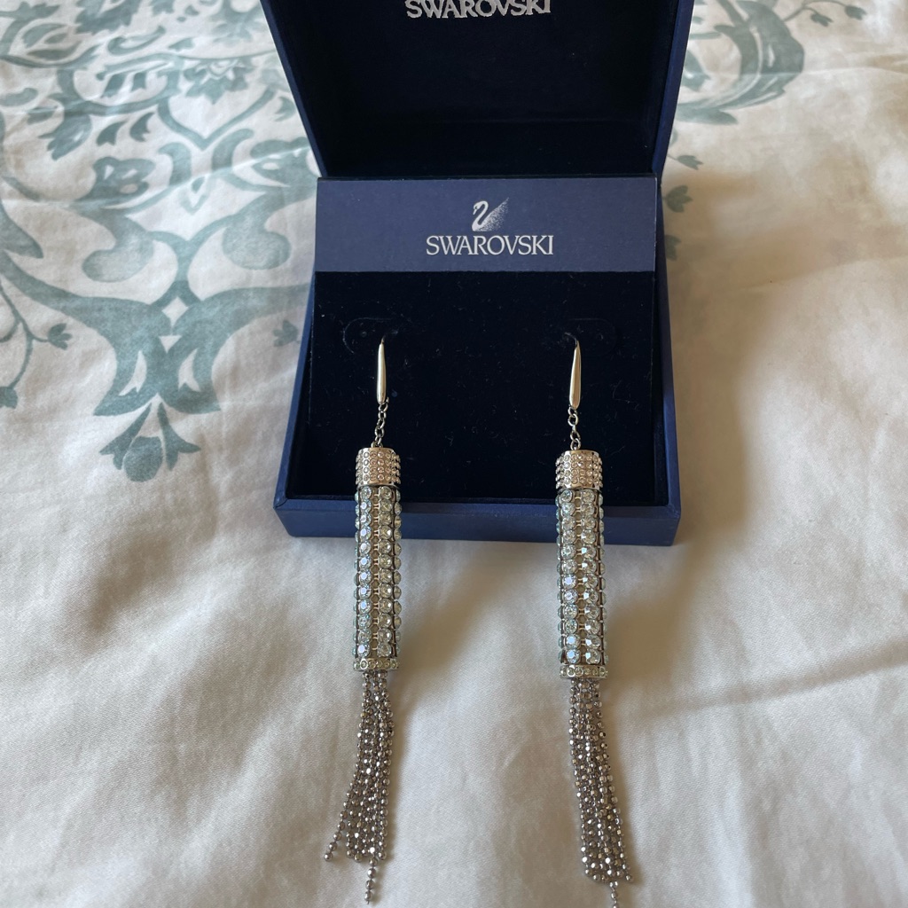 New In Box Original Swarowski New York Dangle Long Earrings